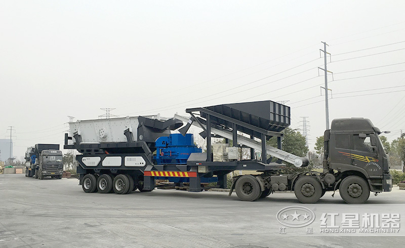 移動(dòng)制砂機(jī)套上車頭就能跑
